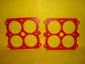 2 PACK RED THROTTLE BODY GASKET HOLLEY 650 750 1 11/16 BORE MAIN BODY TO BASE - Bild 1 von 2