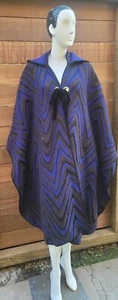 Abrigo envolvente de doble cara tejido a rayas en zig zag icónico Missoni de lujo $4200 agotado - Imagen 1 de 11