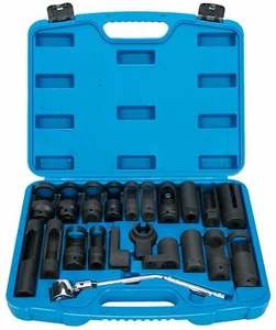 21 PC Oxygen Sensor Socket Set Sensor Oil Pressure Sending Unit Removal Tool Kit - Picture 1 of 6