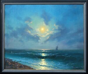 19th Century Russian Ship Sunset - Ivan Constantinovich AIVAZOVSKY (1817-1900)