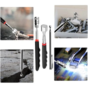 3pcs Magnet Pickup Tool Stick Telescoping Include 8 lb LED Light Grabber Extend - Picture 1 of 10
