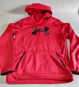Under Armour Youth Boys Size XL  Red Pullover Hoodie Sweatshirt Pre Owned - Picture 1 of 9