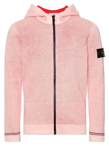 Stone Island Junior hooded zip Jacket, Light Pink Zipped Hoodie. 6816505A3 - Picture 1 of 1