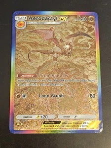 Aerodactyl EX A1a 084/066 TCG Pocket Mythical Island Custom Textured Fanart Card - Picture 1 of 4