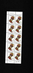 Unused US Postage 10 Block 29c Christmas Greetings Stocking Full of Toys - Picture 1 of 1