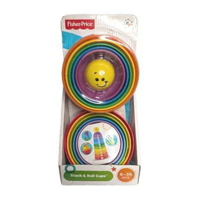 Fisher Price Baby Stacking & Nesting Stack Roll Cups Numbered Ball Set of 10 NEW - Image 1 of 4