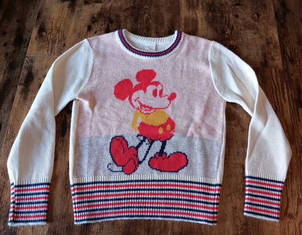Suéter Tejido Gráfico Vintage Años 70 MICKEY MOUSE DISNEY Talla S Foto 1 de 4