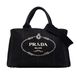 PRADA Canapa M Triangle mit Logo Handtasche Schultertasche 2WAY BN2642 【Gebraucht】 - Bild 1 von 12