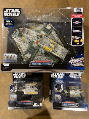 Star Wars Micro Galaxy Squadron REBELS LOT Ghost Phantom I & II Jazwares NEW - Image 1 of 4