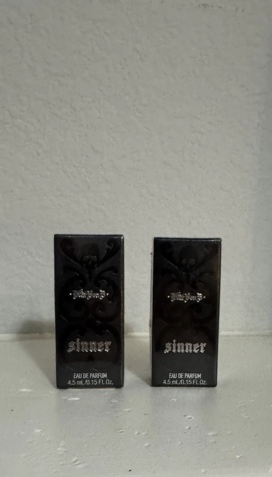 2 X Sinner by Kat Von D Mini Travel EDP Dabbers 4.5ml/0.15oz SEALED NEW IN BOX - Image 1 of 1