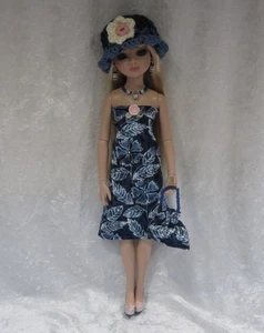 Made to Fit ELLOWYNE & Prudence #12 Dress, Hat, Purse, Necklace & Earrings Set - Picture 1 of 4