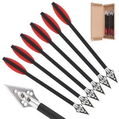 7" Crowssbow Bolts Blade Arrowheads Mini Canbon Arrows ID4.2mm Archery Hunting - Image 1 of 4