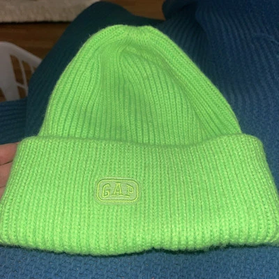 GAP Niños Azul Tejido Gorro Invierno Sombrero Talla S/M Pequeño/Mediano Nuevo Verde Lima Foto 1 de 2