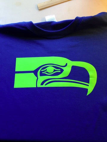 t-shirt Seattle Seahawks custom made 3XL-Med several colors LIME green Blue Pink Cover