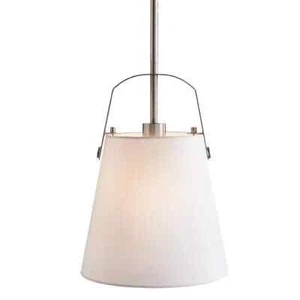 Home Decorators Collection Survey 1-Light Brushed Nickel Mini Pendant - Picture 1 of 11