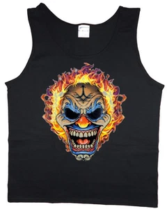 Para hombre camiseta sin mangas Evil scary Clown diseño calcomanía sin mangas camiseta muscular - Imagen 1 de 1