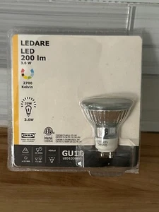 Ikea Ledare GU10 LED 200 lm 3.6 Watt 2700 Kelvin Lamp Bulb LED1330R4 Unused New - Picture 1 of 6