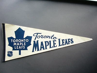 1960'S 1970'S TORONTO MAPLE LEAFS NHL HOCKEY PENNANT FLAG  - Image 1 of 2