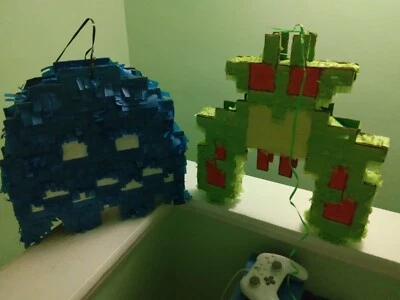 Handcrafted Pinatas - Blue Ghost & Boss Galaga - Image 1 of 4