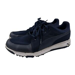 Puma Grip Sport Tech Spikeless Golf Shoes Sneaker Navy Blue Mesh Men's Size 9.5M