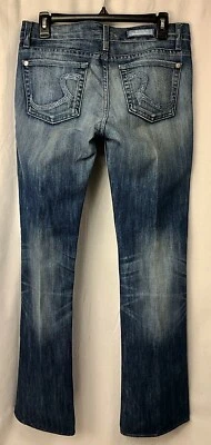 Pantalones de mezclilla Rock Republic para mujer 28 algodón corte bota acampanado lavado medio azul Foto 1 de 4