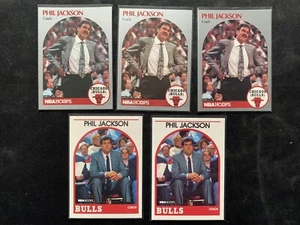 1989/90 & 1990/91 NBA Hoops Phil Jackson #266 Rookie Lot of 5 🚎 - Picture 1 of 4