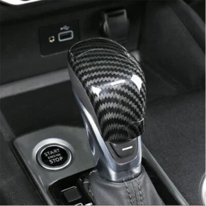 Perilla de cambio de cambio interior de fibra de carbono Decoración de la perilla de cambio Trim para Nissan Kicks 2017-2022 - Imagen 1 de 7