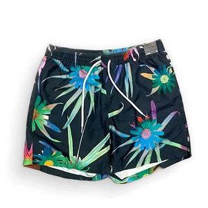Brand New Mens Vans Primary Print Elastic Boardshort Black/Poison Green Size M - Picture 1 of 1
