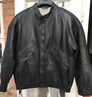 Mens Vintage Real Leather Designer Black Bikers Jacket Coat Size L XL Chest 46”