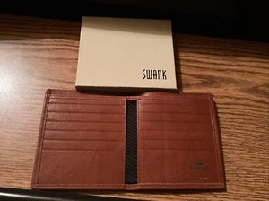 NEW, Swank Men’s Brown Bi-Fold Wallet - Picture 1 of 9