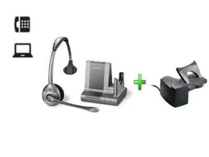 Plantronics SAVI 720 Wireless Headset for PC and Phone + HL10 Lifter - Picture 1 of 2