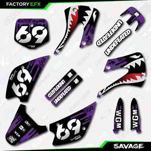 Purple Savage Camo Racing Graphics Kit fits Kx100 05-13 Plates Kx 100 2005-2013 - Picture 1 of 5