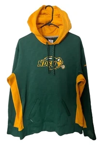 Nike Therma-Fit NDSU Bisons Pullover Fleece Hoodie Sweatshirt Green Size L EUC - Picture 1 of 13