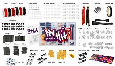 FPV Drohnen Reparatur Set - Ersatzteile Hardware Schrauben Schrumpfschläuche - Bild 1 von 4