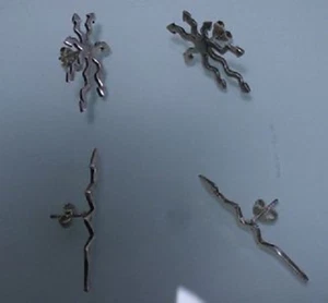 2x 925 Silver Lightning Stud Earrings & Other Design 2 Pairs (49) - Picture 1 of 2