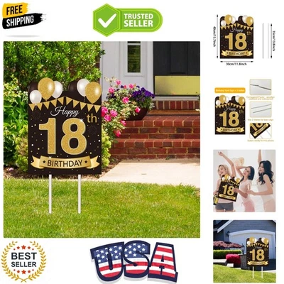 Украшения для дня рождения мальчика черное золото 18 день рождения двор... - Изображение 1 из 4