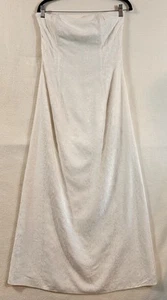 Vintage Jessica McClintock Wedding Strapless Dress Sz 10 Ivory Embroidery Detail - Picture 1 of 10