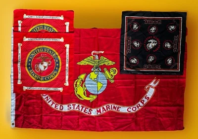 Комплект USMC флаг 2 Hav-A-Hank банданы и Zan головной убор бандана 4 товара - Изображение 1 из 4