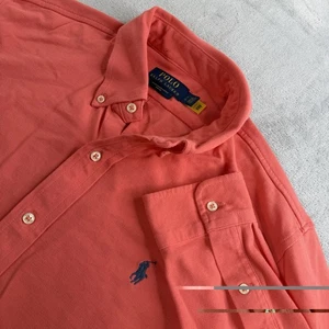 Camisa Polo Ralph Lauren Para Hombres L Peso Pluma Malla Abotonada Poni Rosa LS - Imagen 1 de 10