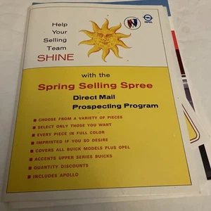 1973 Buick Spring Selling Spree Händler Post Prospect Programm Kit TONNE STUF - Bild 1 von 24