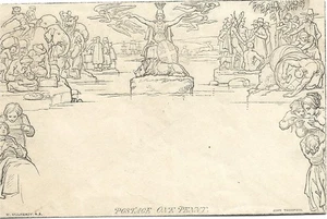 GB 1840 Mulready 1d Black Caricature Cover A162- Unused - Picture 1 of 2