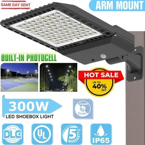 300 Watts Led Parking Lot Light Fixtures with Dusk to Dawn Photocell, USA stock - Picture 1 of 17