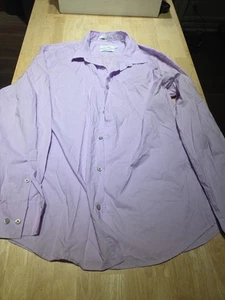 Camisa Calvin Klein Para Hombre Talla Grande Lila Abotonada Manga Larga Camisa Púrpura - Imagen 1 de 5