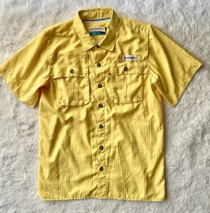 Magellan Youth Boys L ( 14-16 ) Yellow Short Sleeve Button Down Fishing Shirt - Picture 1 of 13