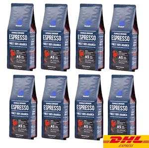 8 x Bluekoff Thai Arabica Whole Bean Coffee, Dark, Fresh Roast 8.8oz / 250g DHL - Picture 1 of 6