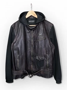 Emporio Armani Vintage Leather Jacket Size 52 - Picture 1 of 15