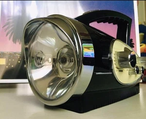 WING LIGHT Cadillac Style Flashlight Radio 1959 Black DC6V Tested Vintage - Picture 1 of 11