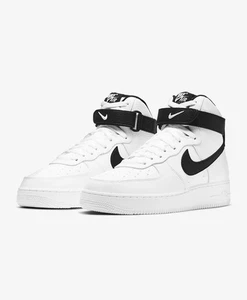 Scarpe Nike Air Force 1 '07 alte 'bianco nero' pelle uomo taglia 11,5 CT2303-100 - Foto 1 di 13