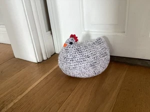 Chicken Hen Doorstop Handmade Crocheted Knitted - Picture 1 of 1