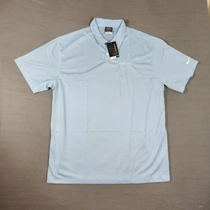 Nike Golf Mens Polo Size 2XL Blue Dri-Fit Pullover Activewear Short-Sleeve NWT - Picture 1 of 16